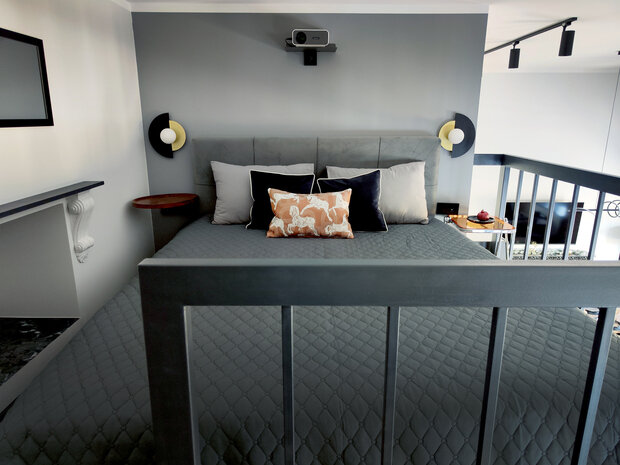 Фотография: Спальня в стиле Лофт, Эклектика, Квартира, Студия, Проект дня, Кирпичный дом, 40-60 метров, современный с элементами лофта, Оренбург, эклектика: парижский шик, Алла Розова – фото на INMYROOM