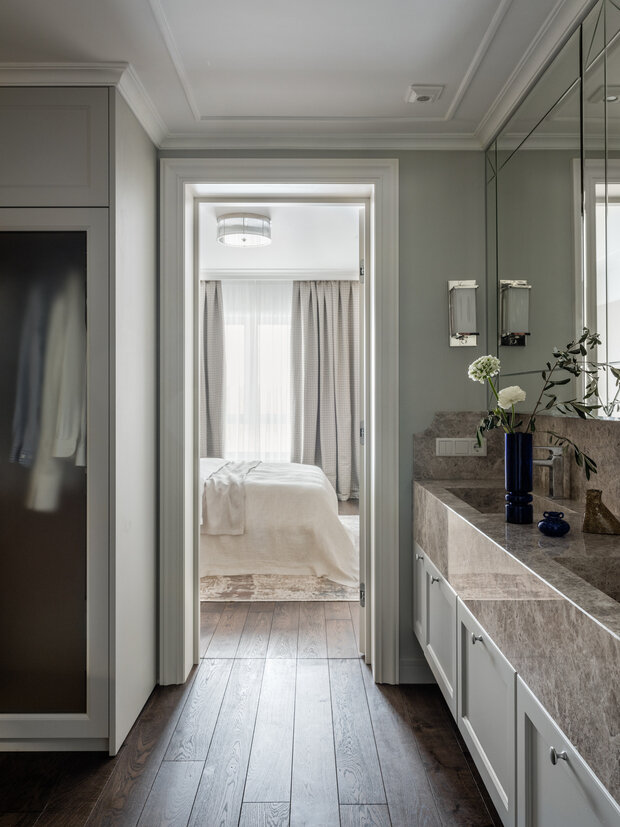 Фотография: Ванная в стиле Классический, Современный, Квартира, Проект дня, Москва, 4 и больше, Более 90 метров, Татьяна Казанцева – фото на INMYROOM