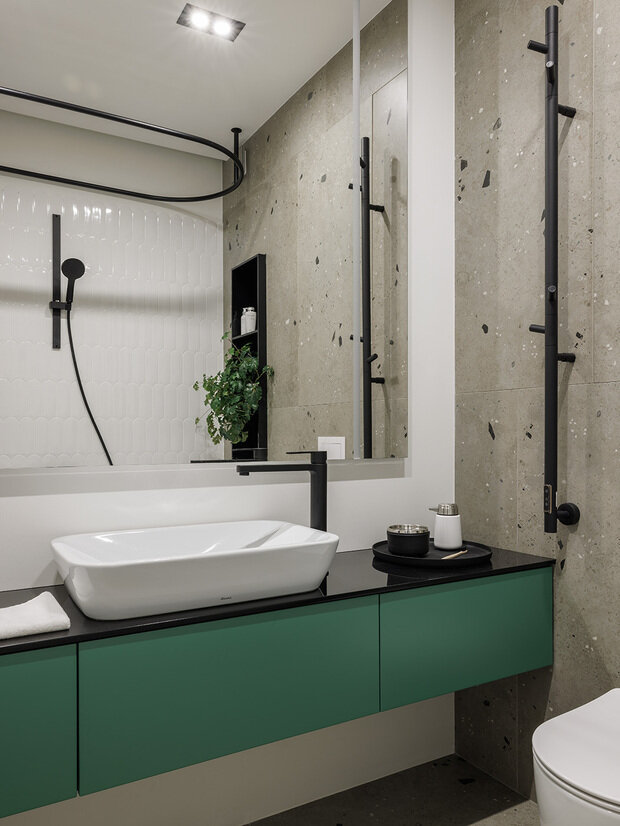 Фотография: Ванная в стиле Современный, Минимализм, Квартира, Проект недели, Санкт-Петербург, 4 и больше, 60-90 метров, Анна Людаева – фото на INMYROOM