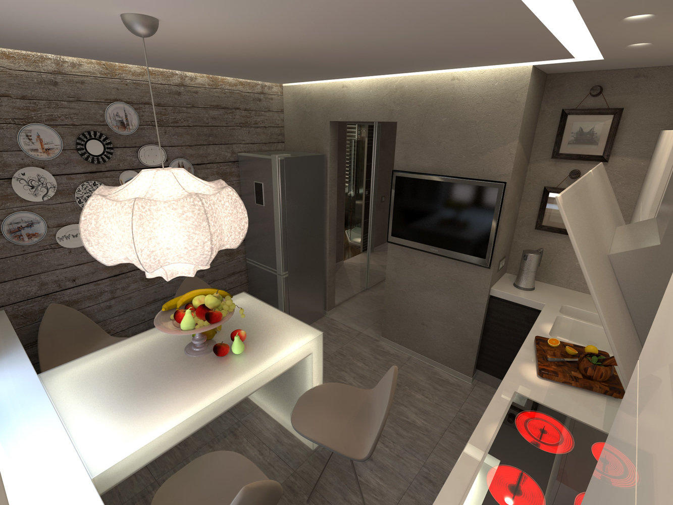 Фотография: Кухня и столовая в стиле Прованс и Кантри, Современный, Малогабаритная квартира, Квартира, Дома и квартиры – фото на INMYROOM Фотография: Кухня и столовая в стиле Прованс и Кантри, Современный, Малогабаритная квартира, Квартира, Дома и квартиры – фото на INMYROOM