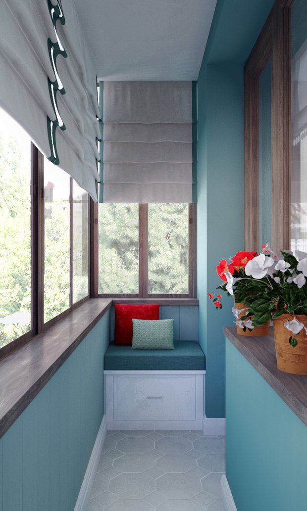 Фотография: Балкон в стиле Современный, Квартира, Проект недели, Москва, Студия 3.14, Тимур Абдрахманов, Сталинка, 2 комнаты, 40-60 метров – фото на INMYROOM