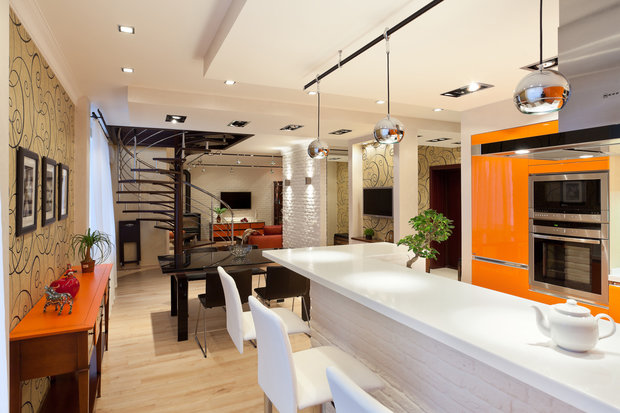 Фото из портфолио Двухуровневая квартира в стиле Лофт – фотографии дизайна интерьеров на INMYROOM