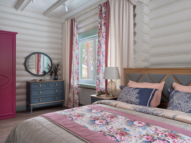 Фотография: Спальня в стиле Прованс и Кантри, Классический, Эклектика, Дом, Проект недели, Дача, Дом и дача, Московская область, 4 и больше, Более 90 метров, Воскресенский район, Татьяна Астафьева – фото на INMYROOM