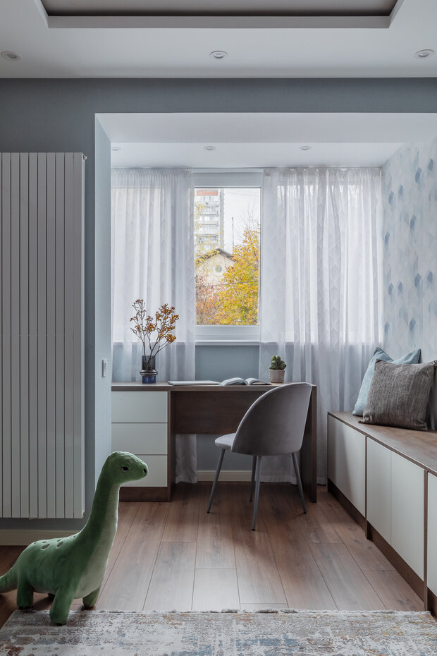 Фотография: Детская в стиле Современный, Квартира, Проект дня, Москва, И-522А, Панельный дом, 3 комнаты, 60-90 метров, Ольга Филиппова – фото на INMYROOM