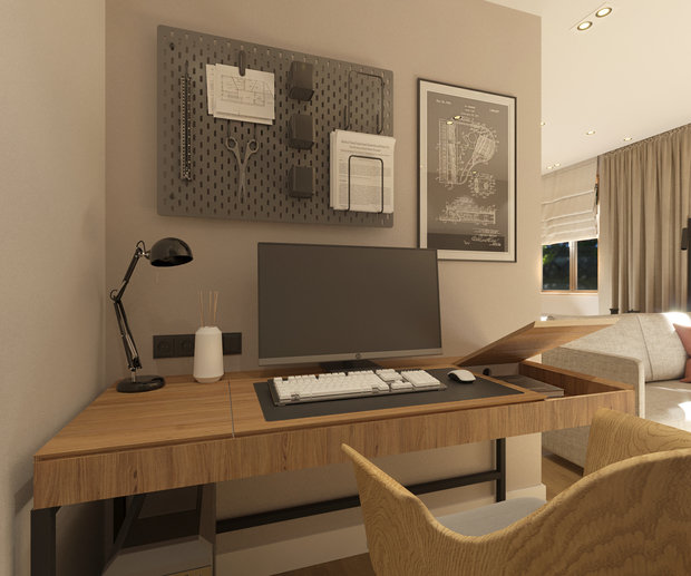 Фото из портфолио Дизайн маленькой студии для одной невероятно активной пары – фотографии дизайна интерьеров на INMYROOM