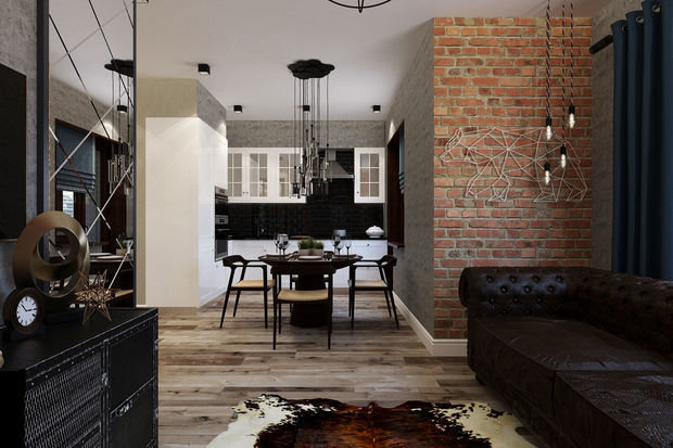 Фото из портфолио Квартире в стиле лофт – фотографии дизайна интерьеров на INMYROOM
