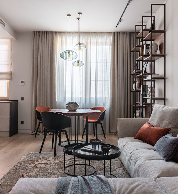 Фото из портфолио Современная квартира с нотками эко-мотивов – фотографии дизайна интерьеров на INMYROOM