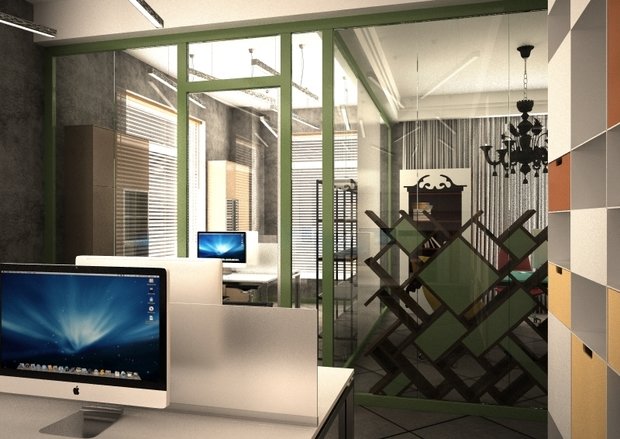 Фото из портфолио Офисная зона салона светильников Лампадарио – фотографии дизайна интерьеров на INMYROOM