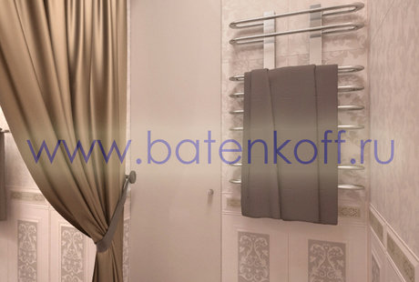 Дизайн проект гостевого туалета в классическом стиле на Юмашева от дизайн студии Батенькофф.