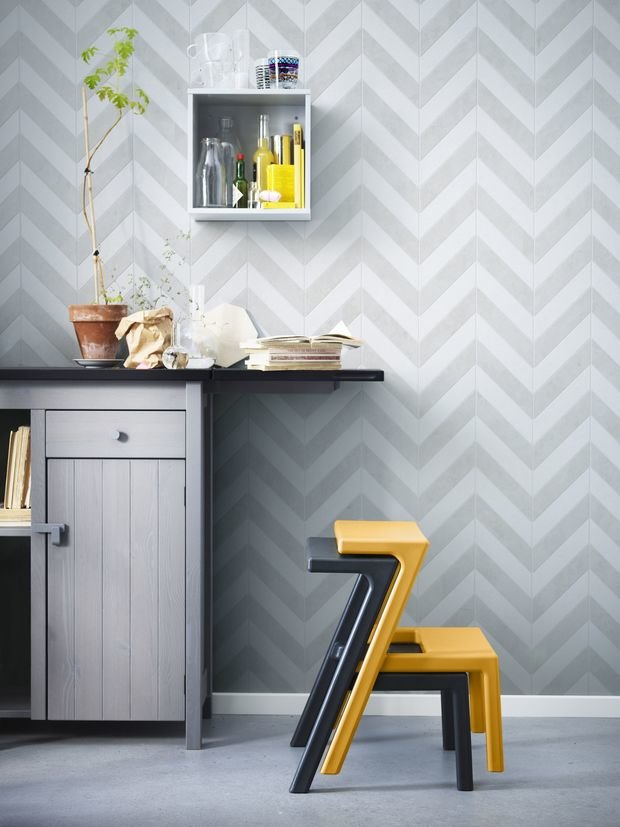 Фотография: Мебель и свет в стиле Скандинавский, Декор интерьера, Карта покупок, Текстиль, Индустрия, IKEA, Посуда, Подушки, Лестница, Картины, Ковер, Шкаф, Табурет – фото на INMYROOM