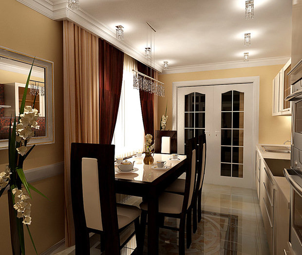 Фото из портфолио Столовая-кухня в классическом стиле – фотографии дизайна интерьеров на INMYROOM