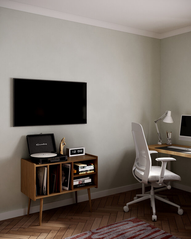 Фотография: Кабинет в стиле Современный, Скандинавский, Проект дня, Москва, Ирина Собыленская, Хрущевка, Кирпичный дом, 2 комнаты, до 40 метров, современный с элементами лофта и эко – фото на INMYROOM