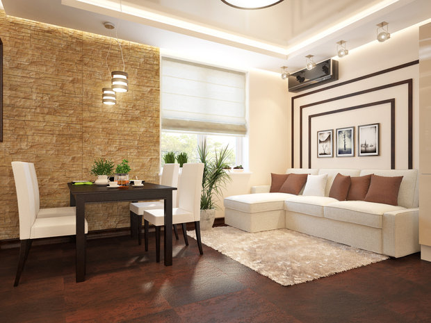 Фото из портфолио Дизайн-проект в идеальном сочетании бежевых и коричневых тонов – фотографии дизайна интерьеров на INMYROOM