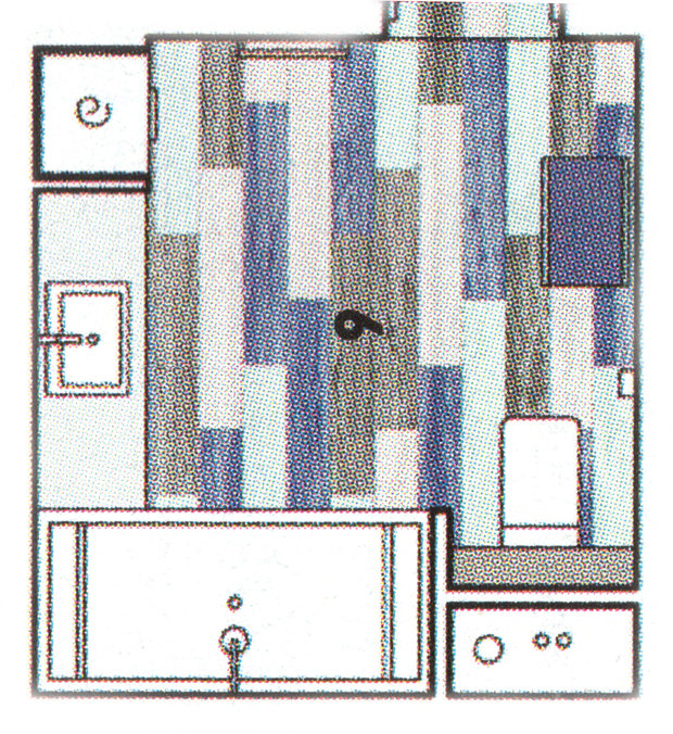 Фотография: Планировки в стиле , Ванная, Современный, Проект недели, Черный, Москва, Синий, Серый, «Капитель», Елена Булагина, как объединить ванную и туалет, дизайн совместного санузла, санузел в синем цвете, как оформить санузел для семьи – фото на INMYROOM