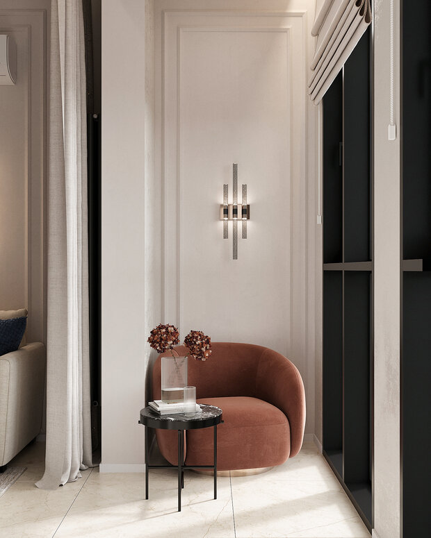 Фото из портфолио Дизайн интерьера квартиры в ЖК «ОМ» в стиле современной классики – фотографии дизайна интерьеров на INMYROOM