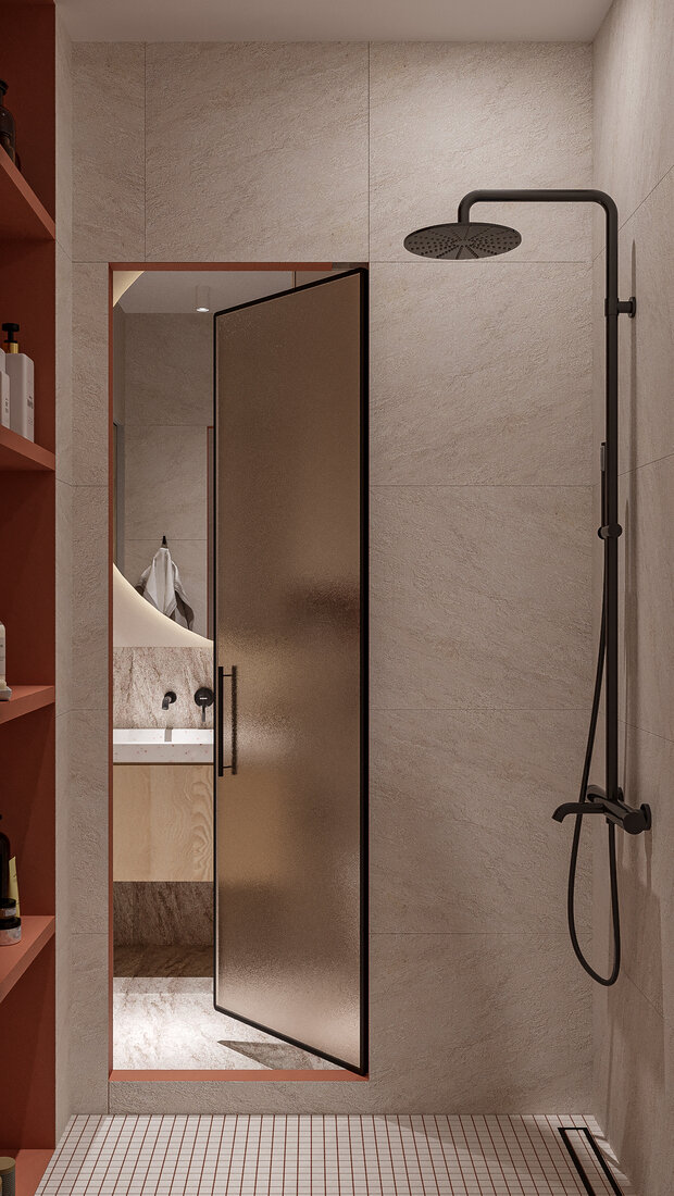 Фотография: Ванная в стиле Современный, Минимализм, Квартира, Проект недели, Санкт-Петербург, 2 комнаты, 60-90 метров, Студия дизайна Максимаджи – фото на INMYROOM