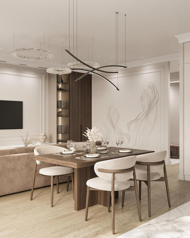 Фото из портфолио Дизайн-проект квартиры в ЖК «Shagal» в стиле современная классика – фотографии дизайна интерьеров на INMYROOM