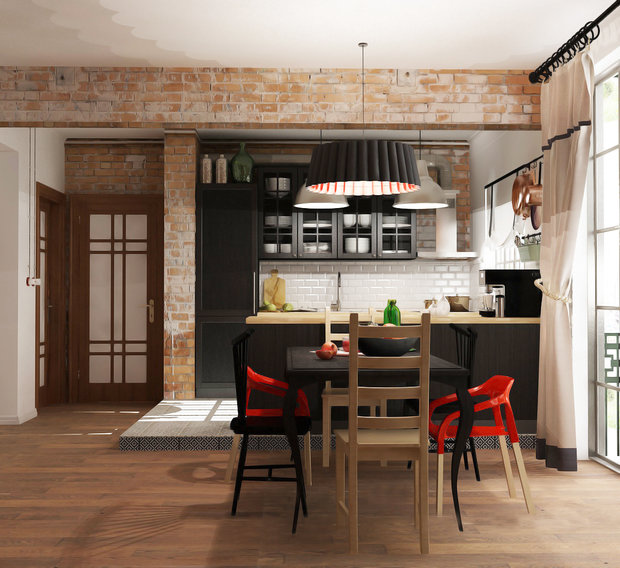 Фотография: Кухня и столовая в стиле Лофт – фото на INMYROOM