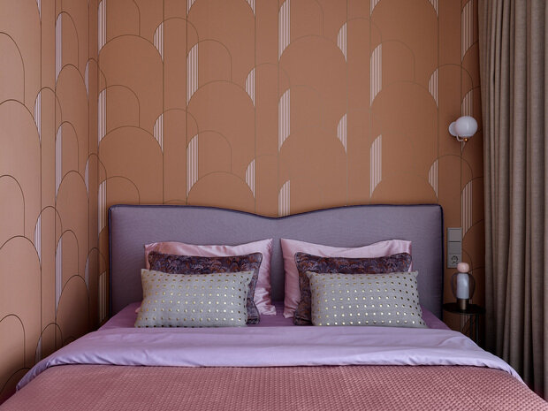 Фотография: Спальня в стиле Современный, Малогабаритная квартира, Квартира, Проект дня, Москва, Одинцово, Кирпичный дом, 2 комнаты, 40-60 метров, Марина Жеренко – фото на INMYROOM