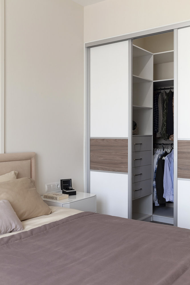 Фотография: Спальня в стиле Современный, Квартира, Проект недели, Москва, 2 комнаты, 60-90 метров, Мария Ничипоренко – фото на INMYROOM