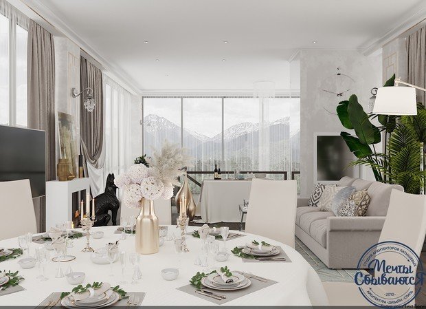 Фото из портфолио Интерьер горного ресторана – фотографии дизайна интерьеров на INMYROOM