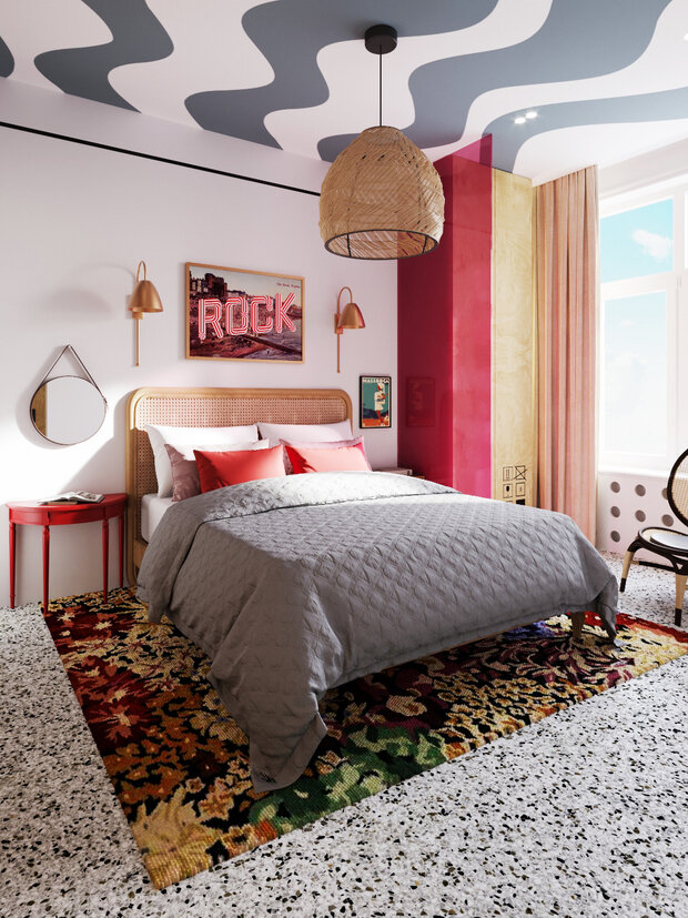 Фотография: Спальня в стиле Эклектика, Лофт, Квартира, Проект недели, Москва, 2 комнаты, Более 90 метров, Mishel – фото на INMYROOM