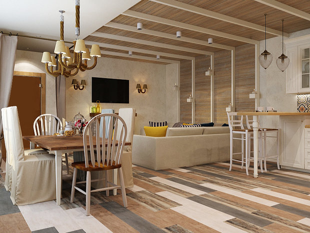 Фото из портфолио Шале с морским характером – фотографии дизайна интерьеров на INMYROOM