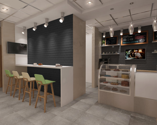 Фото из портфолио Проект кафе в Амурской области – фотографии дизайна интерьеров на INMYROOM