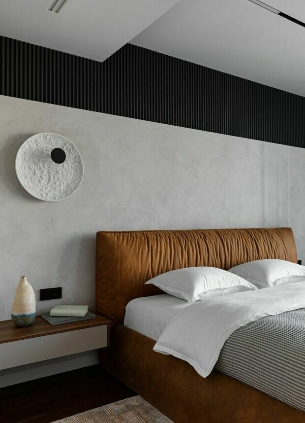 Фотография: Спальня в стиле Современный, Минимализм, Дом, Проект дня, Подмосковье, Дом и дача, Монолитный дом, 4 и больше, Более 90 метров, Анна Шаповалова – фото на INMYROOM