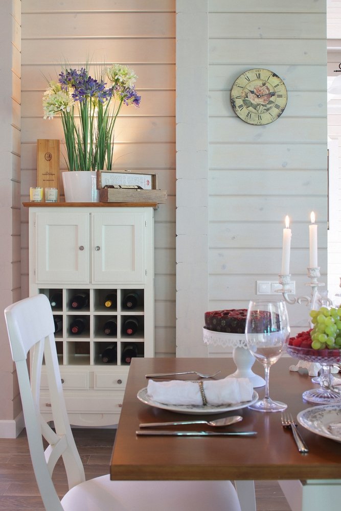 Фотография: Кухня и столовая в стиле Прованс и Кантри, Дом, Проект недели, Московская область, дом из клееного бруса, Палекс Дизайн – фото на INMYROOM