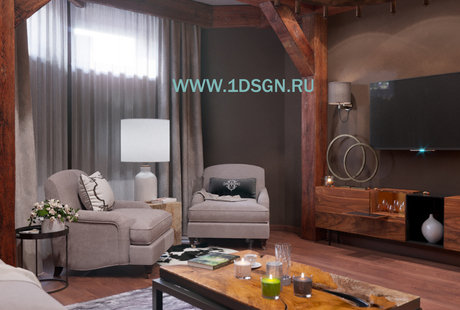 Дизайн интерьера Комнаты отдыха в коттедже г.Курск