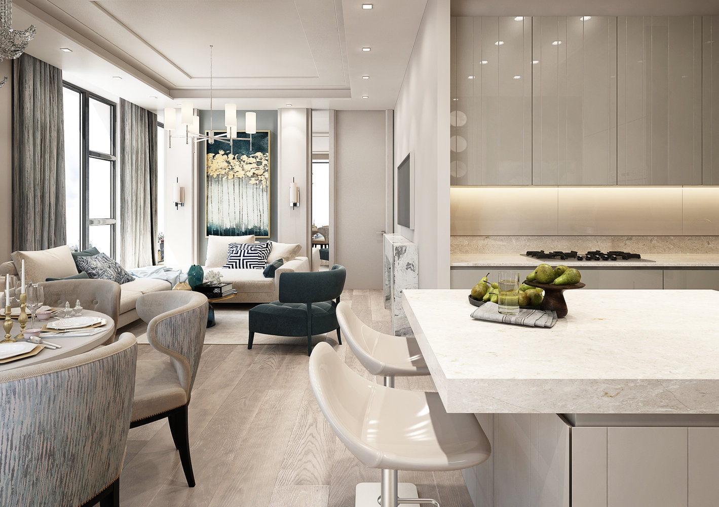 Фотография: Кухня и столовая в стиле Современный, Квартира, Проект недели, Москва, Beindesign, ЖК «Резиденция Монэ» – фото на INMYROOM Фотография: Кухня и столовая в стиле Современный, Квартира, Проект недели, Москва, Beindesign, ЖК «Резиденция Монэ» – фото на INMYROOM