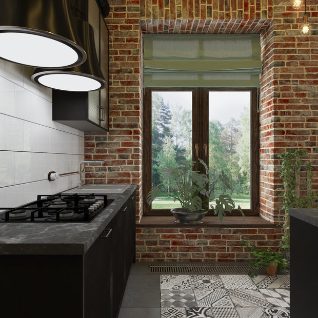 Фото из портфолио Лофтик в Михновке.  – фотографии дизайна интерьеров на INMYROOM