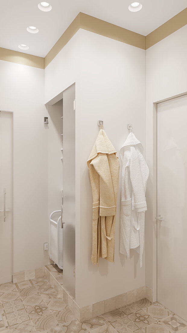 Фотография: Ванная в стиле Современный, Восточный, Эклектика, Квартира, Проект недели, 4 и больше, 60-90 метров, Алена Чекалина, Котельники, Дизайн-студия Алены Чекалиной – фото на INMYROOM