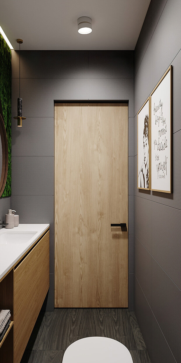 Фотография: Ванная в стиле Современный, Прихожая, Квартира, Проект дня, Санкт-Петербург, Юлия Чернова, 4 и больше, 60-90 метров – фото на INMYROOM