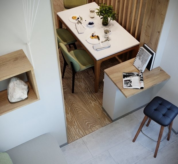 Фотография: Балкон в стиле Современный, Квартира, Проект недели, Санкт-Петербург, Монолитный дом, 1 комната, 40-60 метров, Владислав Седов, LINES – фото на INMYROOM