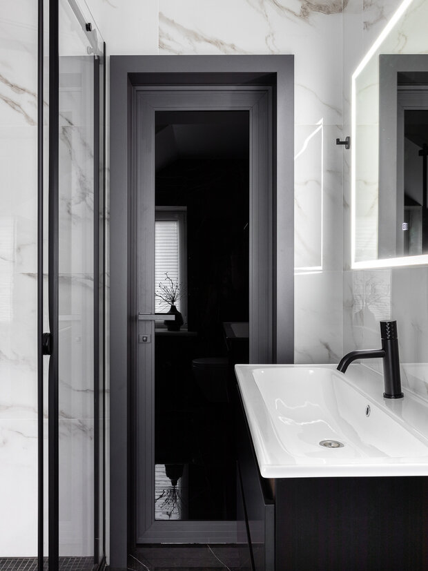 Фотография: Ванная в стиле Современный, Дом, Проект дня, Дом и дача, Кирпичный дом, 4 и больше, Более 90 метров, Башкортостан, Ольга Маганова – фото на INMYROOM