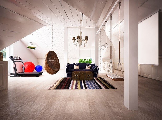 Фото из портфолио Мансарда жилого дома – фотографии дизайна интерьеров на INMYROOM