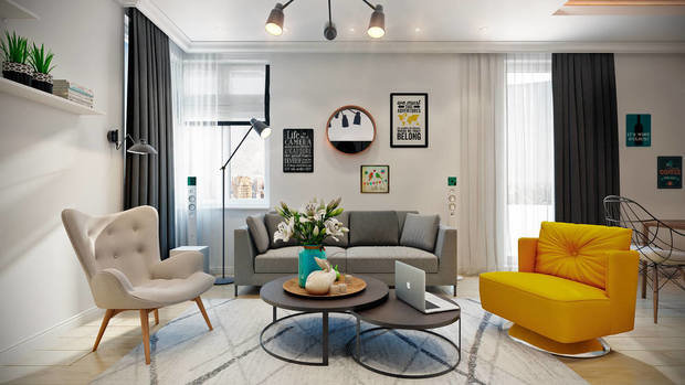 Фотография: Гостиная в стиле Эклектика, Кухня и столовая, Карта покупок, Co:Interior – фото на INMYROOM