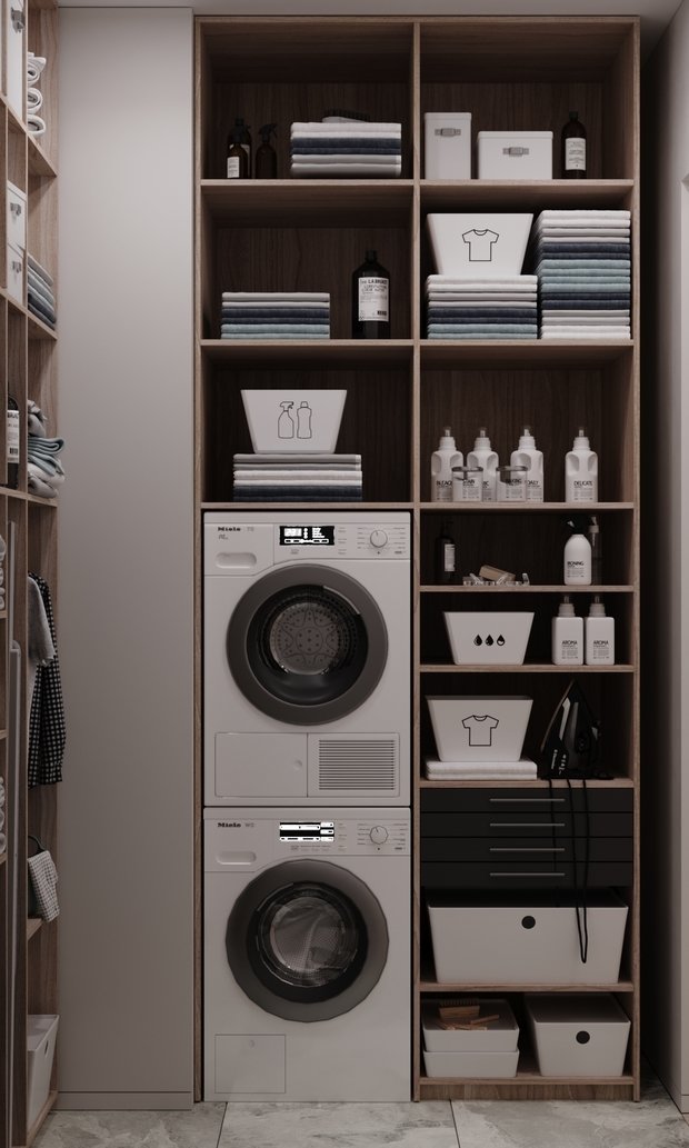 Фотография: Гардеробная в стиле Современный, Квартира, Проект недели, Москва, 3 комнаты, 60-90 метров, Светлана Стулова – фото на INMYROOM