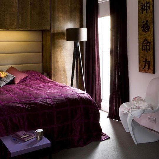 Фотография: Спальня в стиле Восточный, Эко, Интерьер комнат, Кровать, Гардероб, Комод, Пуф, Табурет – фото на INMYROOM