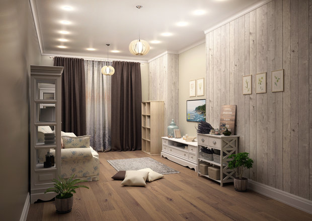 Интерьер с товарами Leroy Merlin