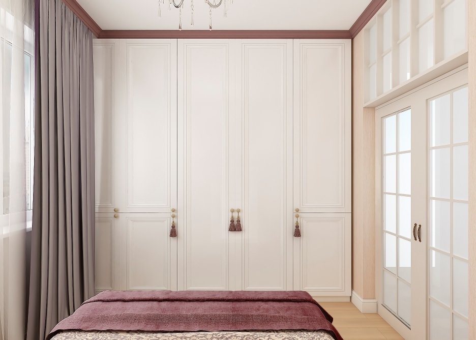 Фотография: Спальня в стиле Классический, Современный, Квартира, Проект недели, Челябинск, Insomnia, 1 комната, 40-60 метров, Монолитно-кирпичный, ЖК «Александровский» – фото на INMYROOM