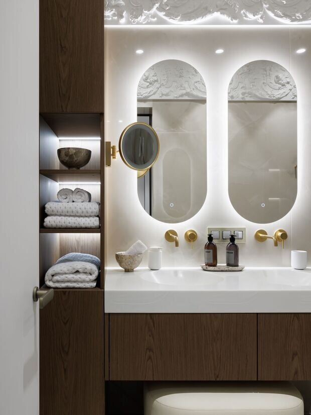 Фотография: Ванная в стиле Современный, Квартира, Проект дня, Санкт-Петербург, 3 комнаты, Более 90 метров, Елена Лебедева – фото на INMYROOM