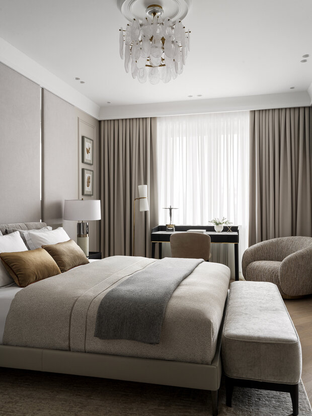 Фотография: Спальня в стиле Современный, Квартира, Проект дня, Москва, 2 комнаты, 60-90 метров, Эксклюзивные проекты, минимализм с элементами современного дизайна, эклектика: парижский шик, Кирилл Шабанов – фото на INMYROOM