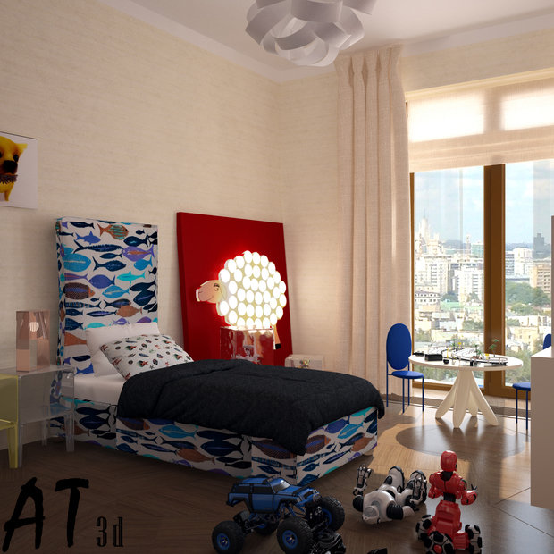 Фото из портфолио Визуализация детской – фотографии дизайна интерьеров на INMYROOM
