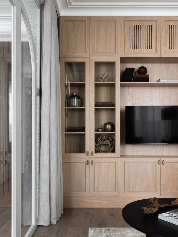 Фотография: Гостиная в стиле Классический, Современный, Эклектика, Квартира, Проект дня, 3 комнаты, 60-90 метров, Монолитно-кирпичный – фото на INMYROOM