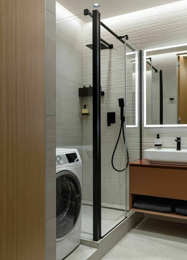 Фотография: Ванная в стиле Современный, Квартира, Проект дня, Москва, Сталинка, 4 и больше, 60-90 метров, MNdesign – фото на INMYROOM