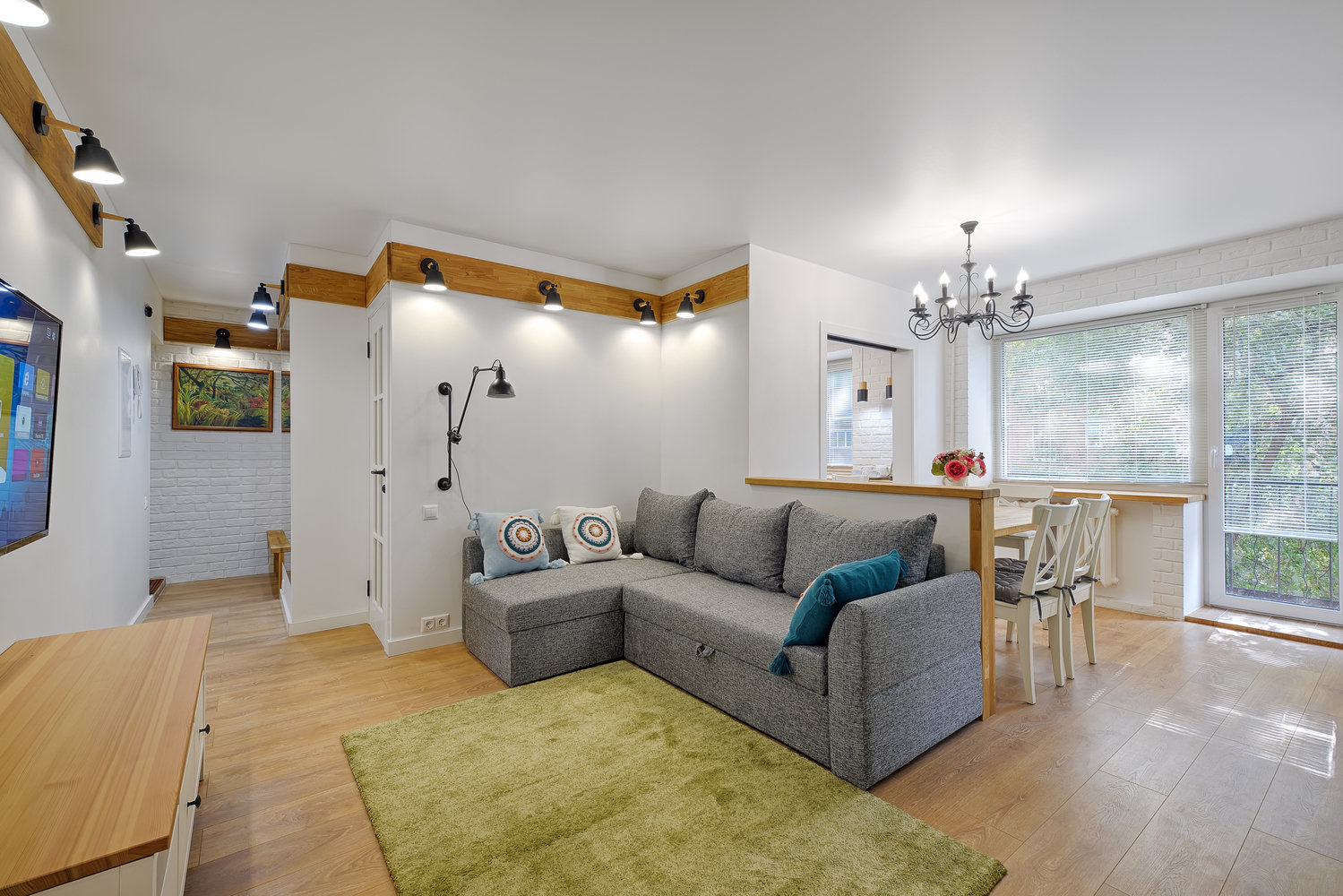 Фотография: Гостиная в стиле Скандинавский, Современный, Квартира, Проект недели, Московская область, 2 комнаты, 40-60 метров, Солнечногорск – фото на INMYROOM Фотография: Гостиная в стиле Скандинавский, Современный, Квартира, Проект недели, Московская область, 2 комнаты, 40-60 метров, Солнечногорск – фото на INMYROOM