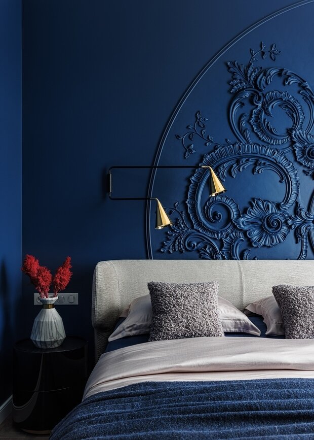 Фотография: Спальня в стиле Классический, Современный, Эклектика, Малогабаритная квартира, Квартира, Проект недели, Москва, Сталинка, Кирпичный дом, 2 комнаты, 40-60 метров, ELF Interior, Елена Гладкова, Марианна Островская – фото на INMYROOM